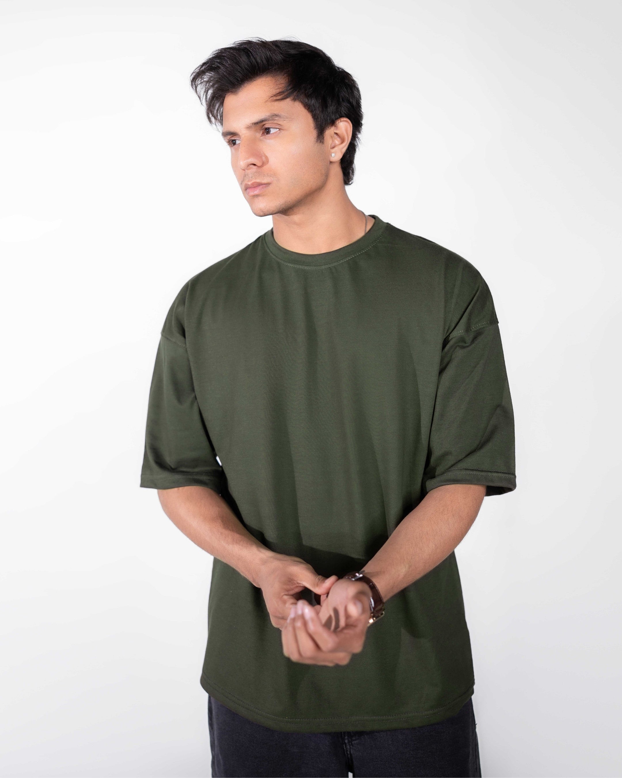 Oversize Olive Tee