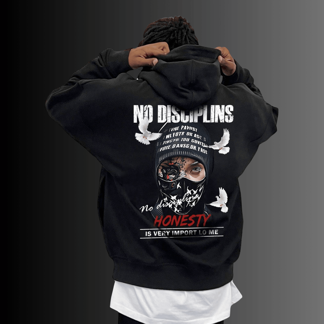 Oversize No Discipline Hoodie