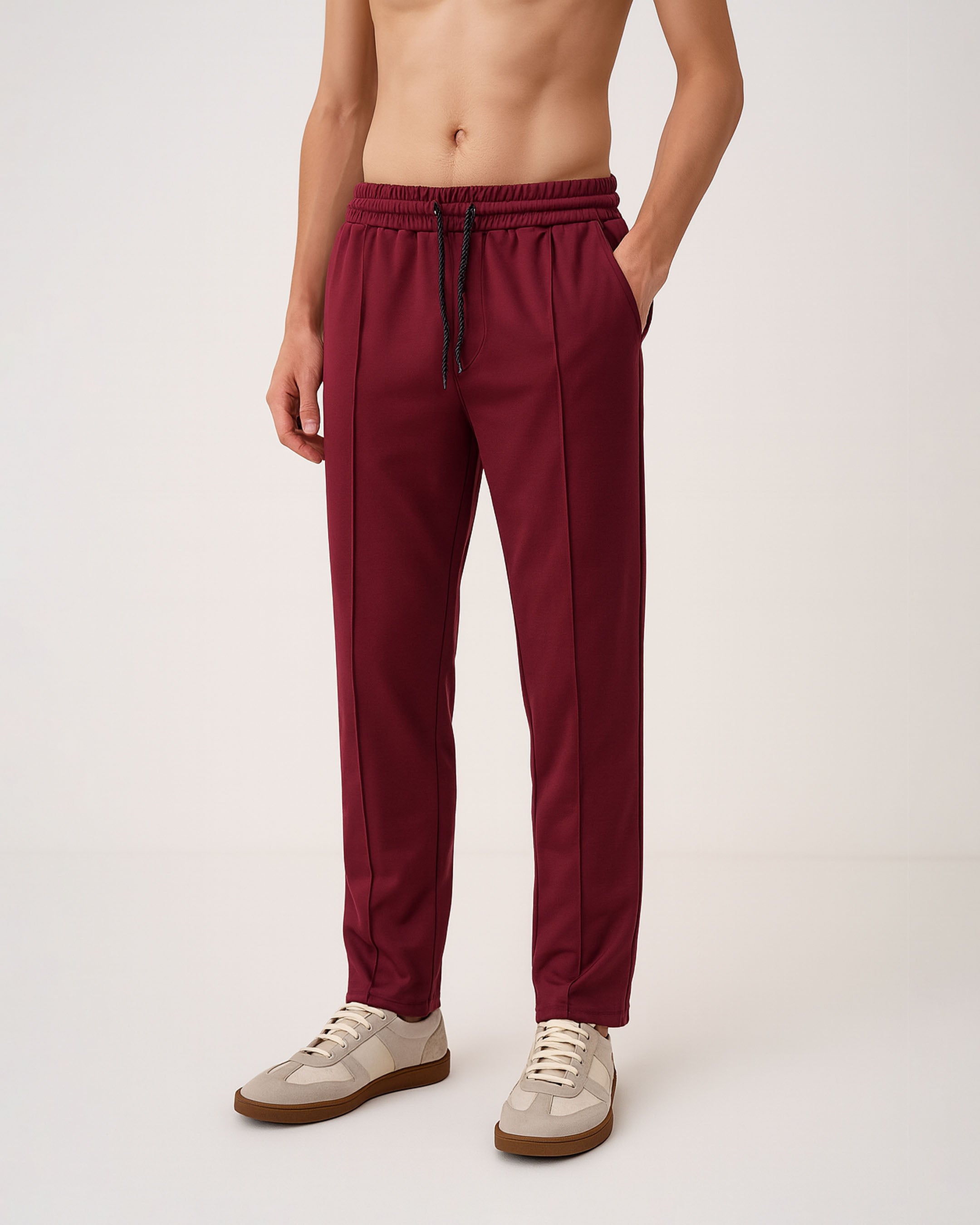 MAROON INTERLOCK CO ORD SET