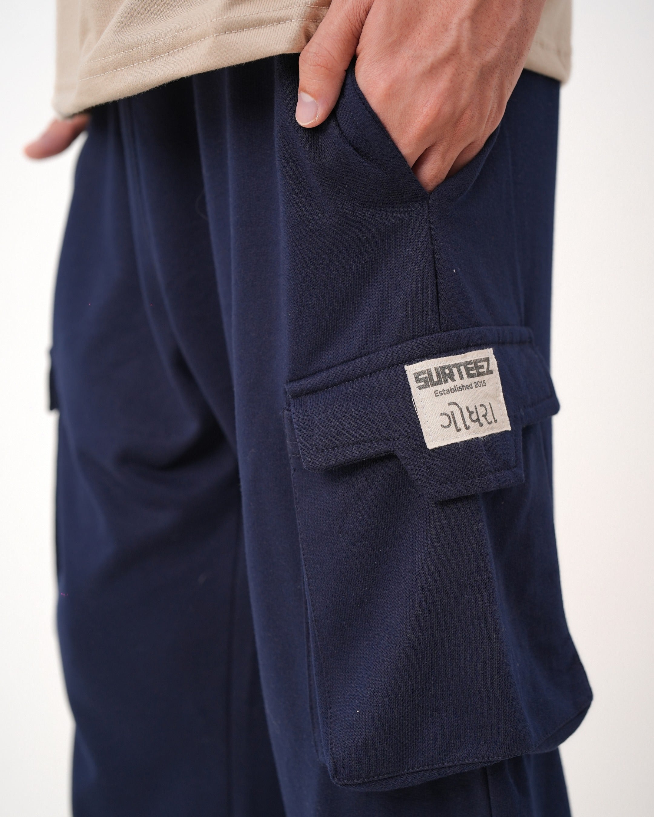 Navy Cargo Baggy Trouser
