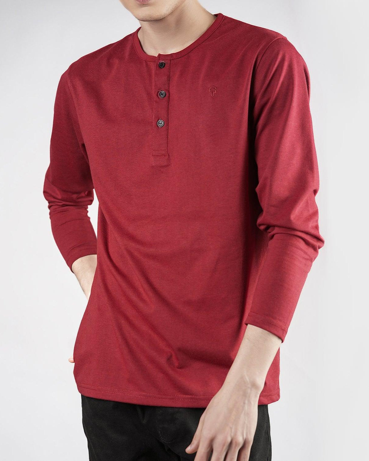 Maroon Henley F/S - Surteez