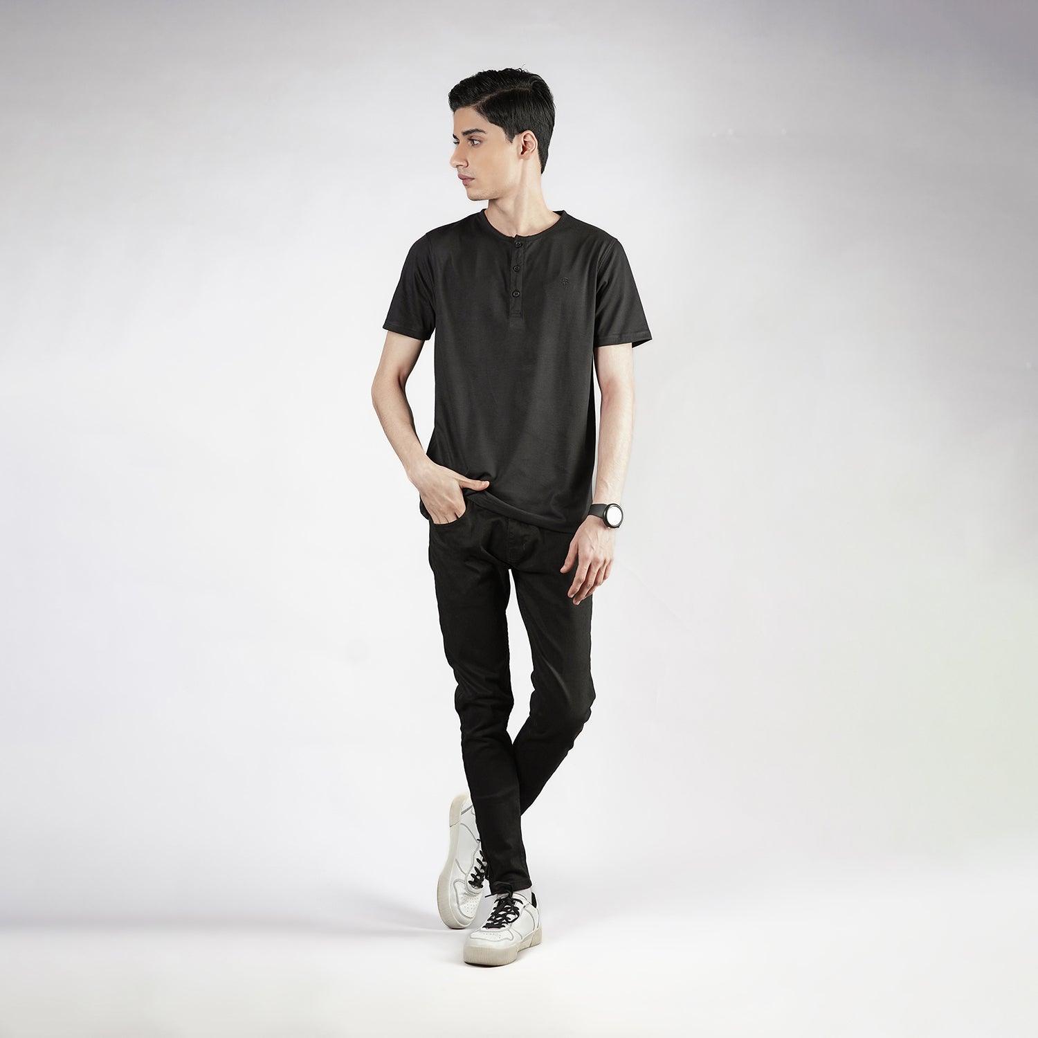 Black Henley H/S - Surteez