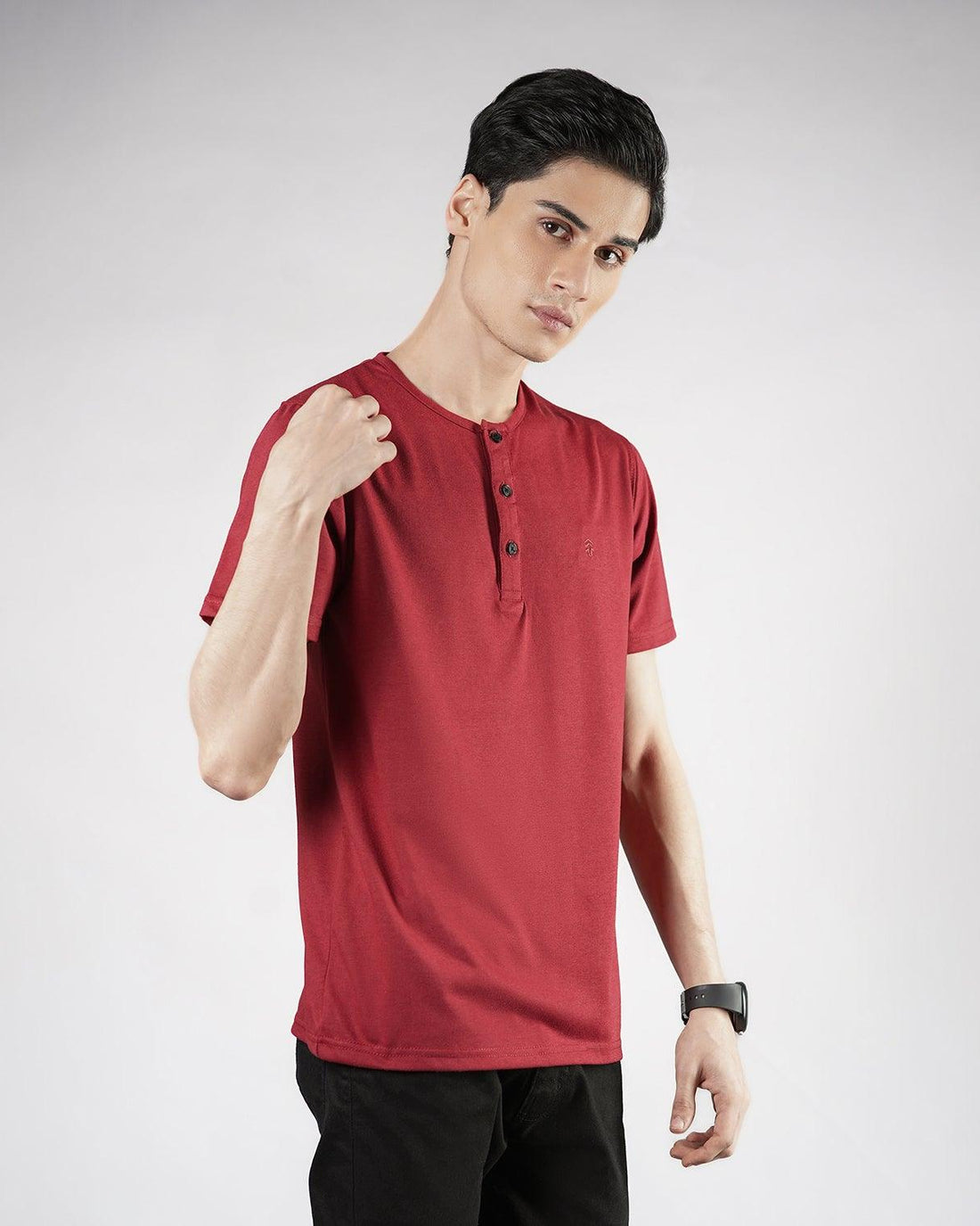 Maroon Henley H/S - Surteez