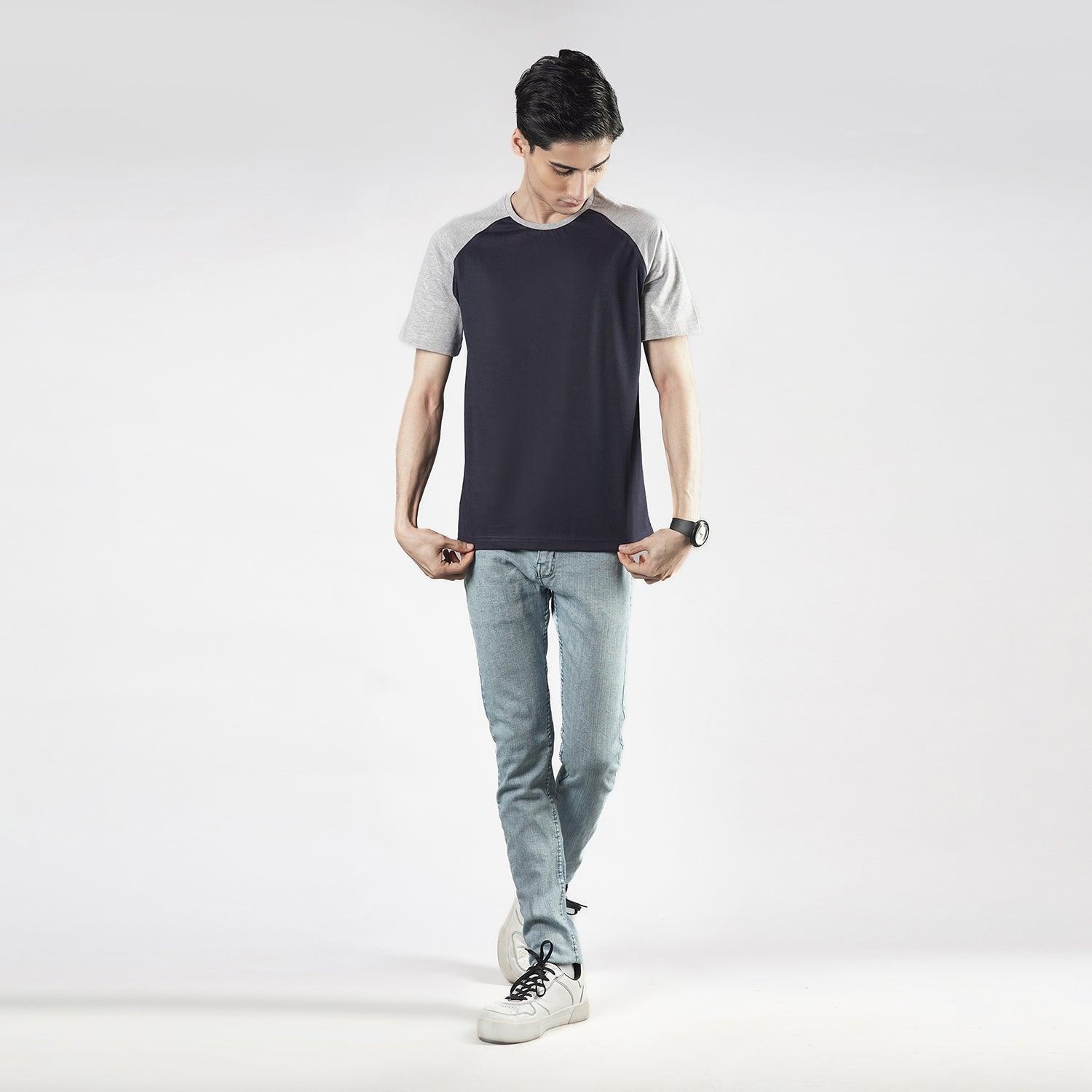Navy Grey Raglan - Surteez