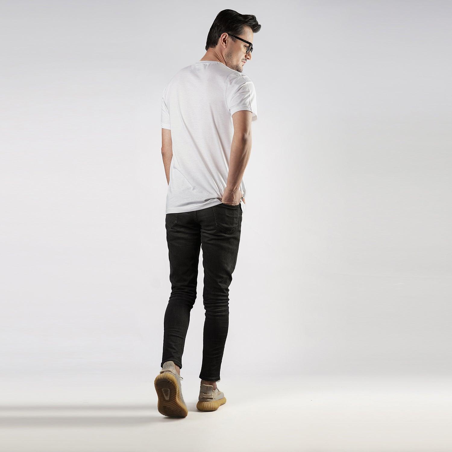 Grey White Colorblock Tee - Surteez