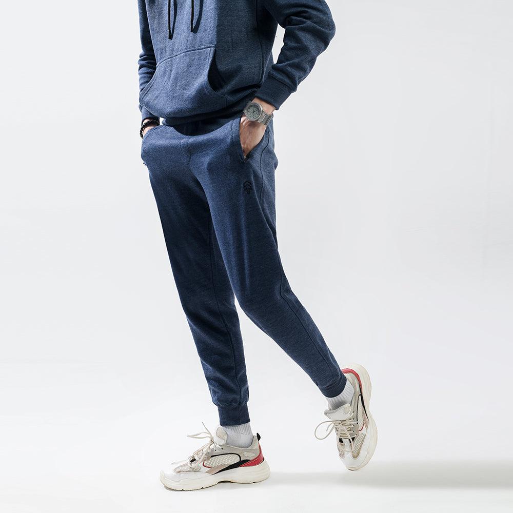Melange Navy Fleece Trouser - Surteez