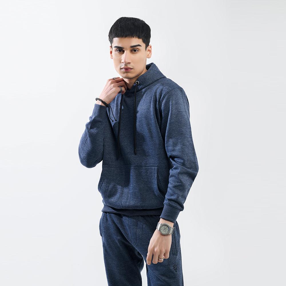 Melange Navy Fleece Tracksuit - Surteez