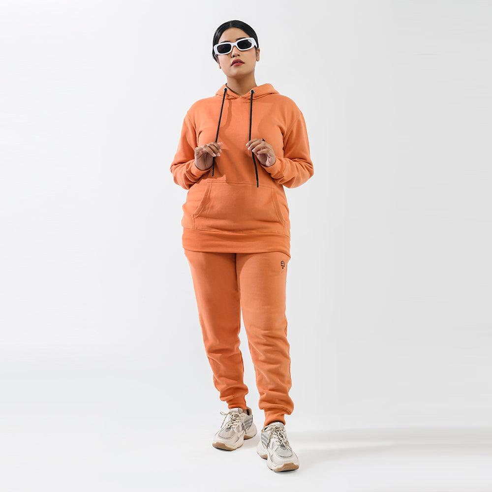 Fire Orange Fleece Tracksuit - Surteez