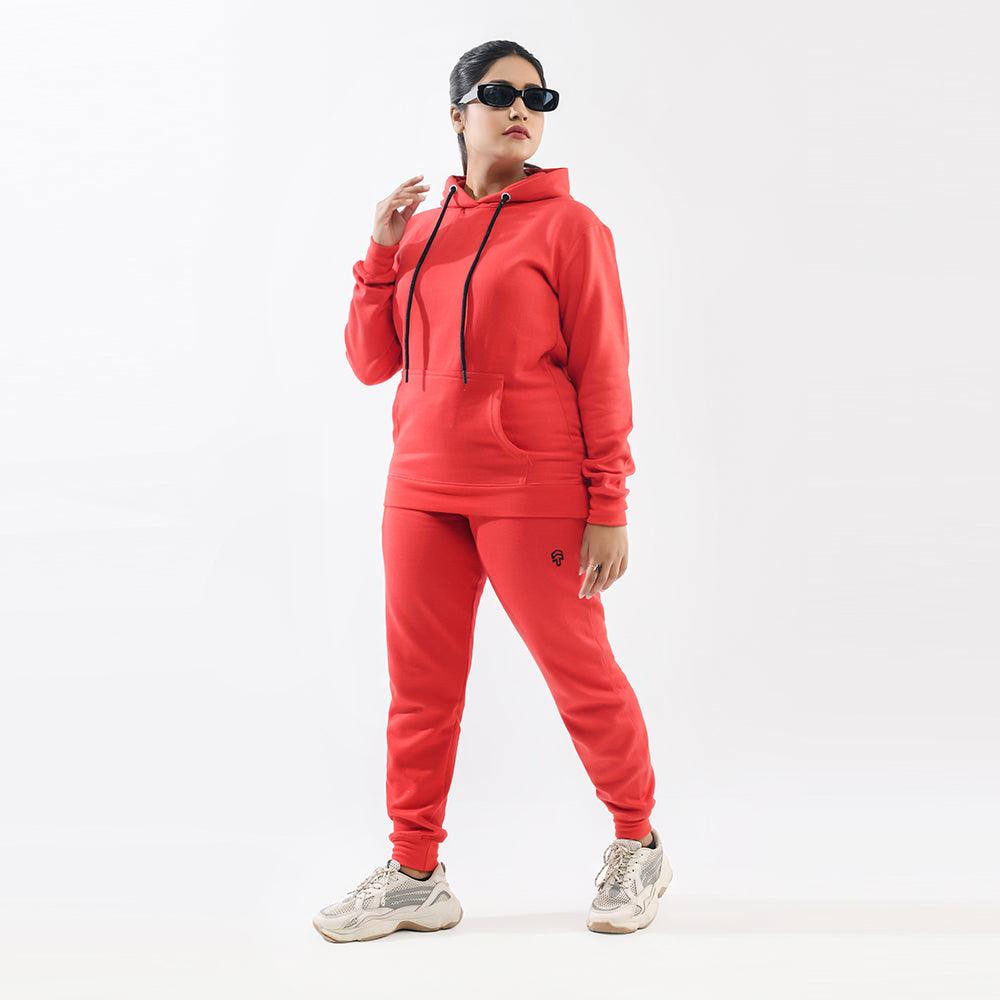 Candy Red Fleece Tracksuit - Surteez