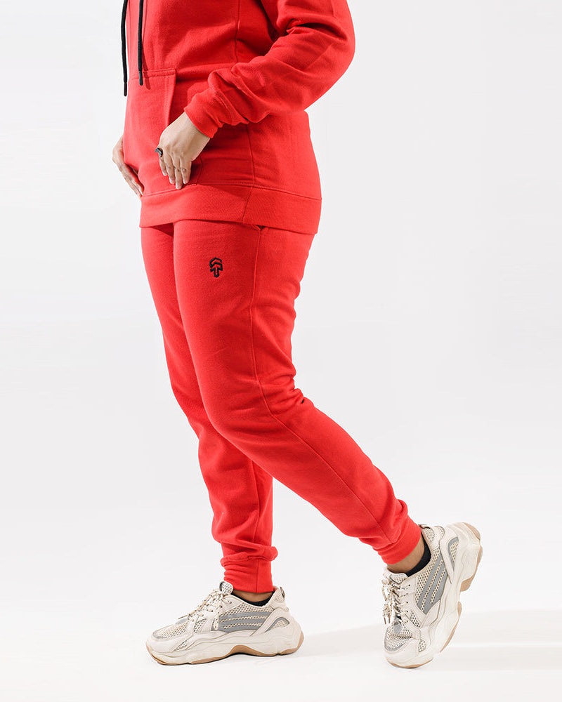 Candy Red Fleece Trouser