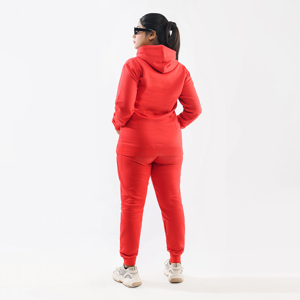 Candy Red Fleece Trouser