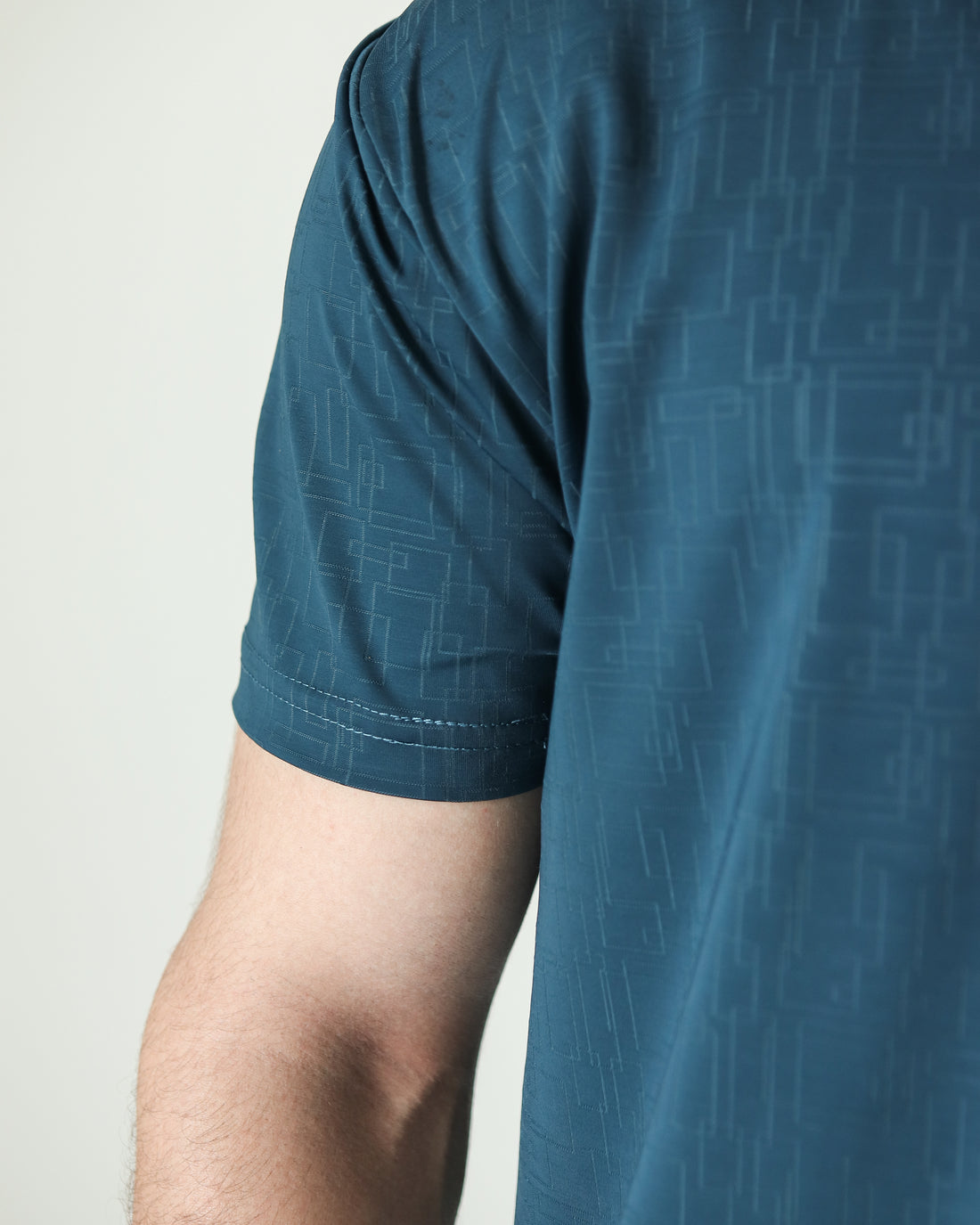 Lycra Stretch Textured Polo - Navy