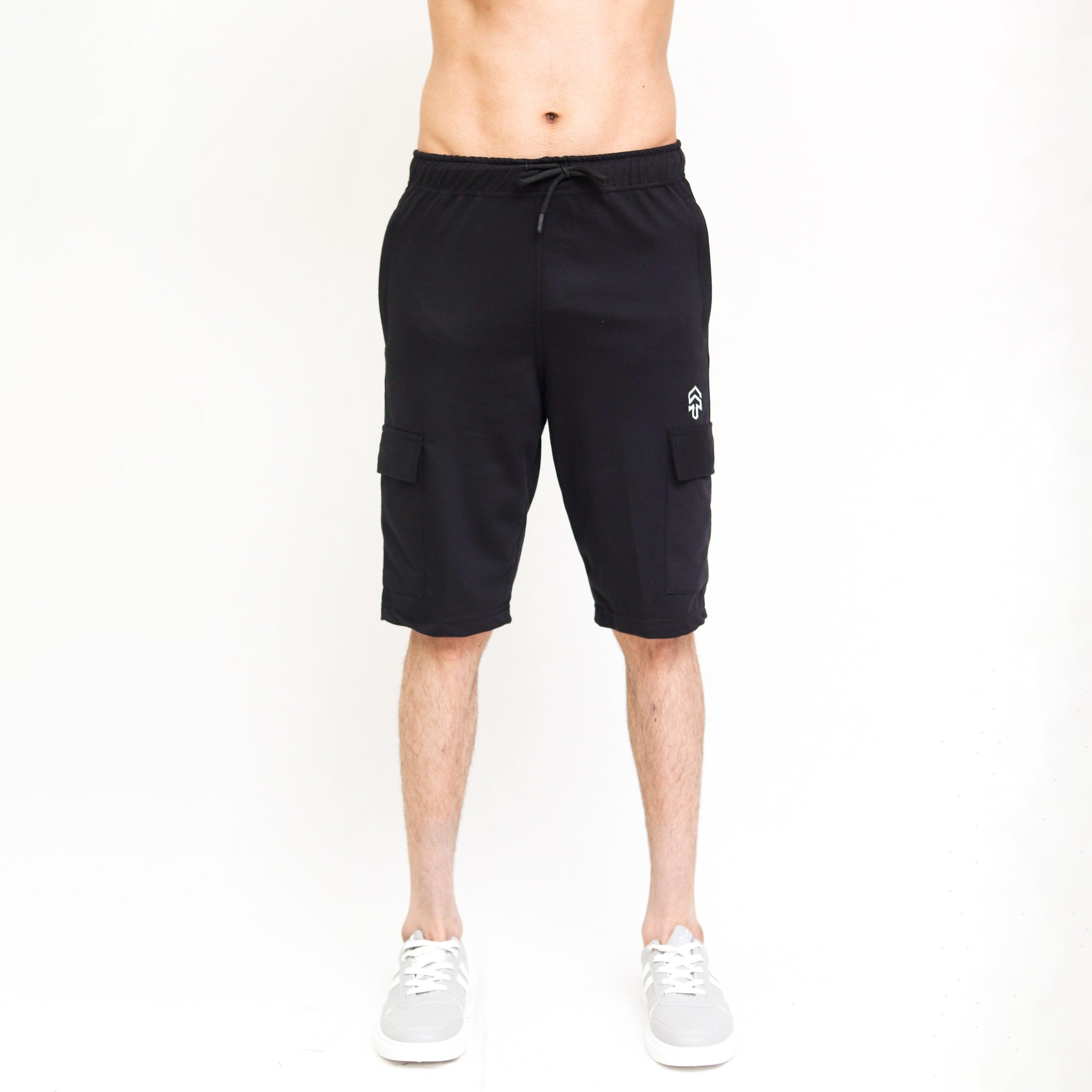 Black Terry Cargo Shorts - Surteez