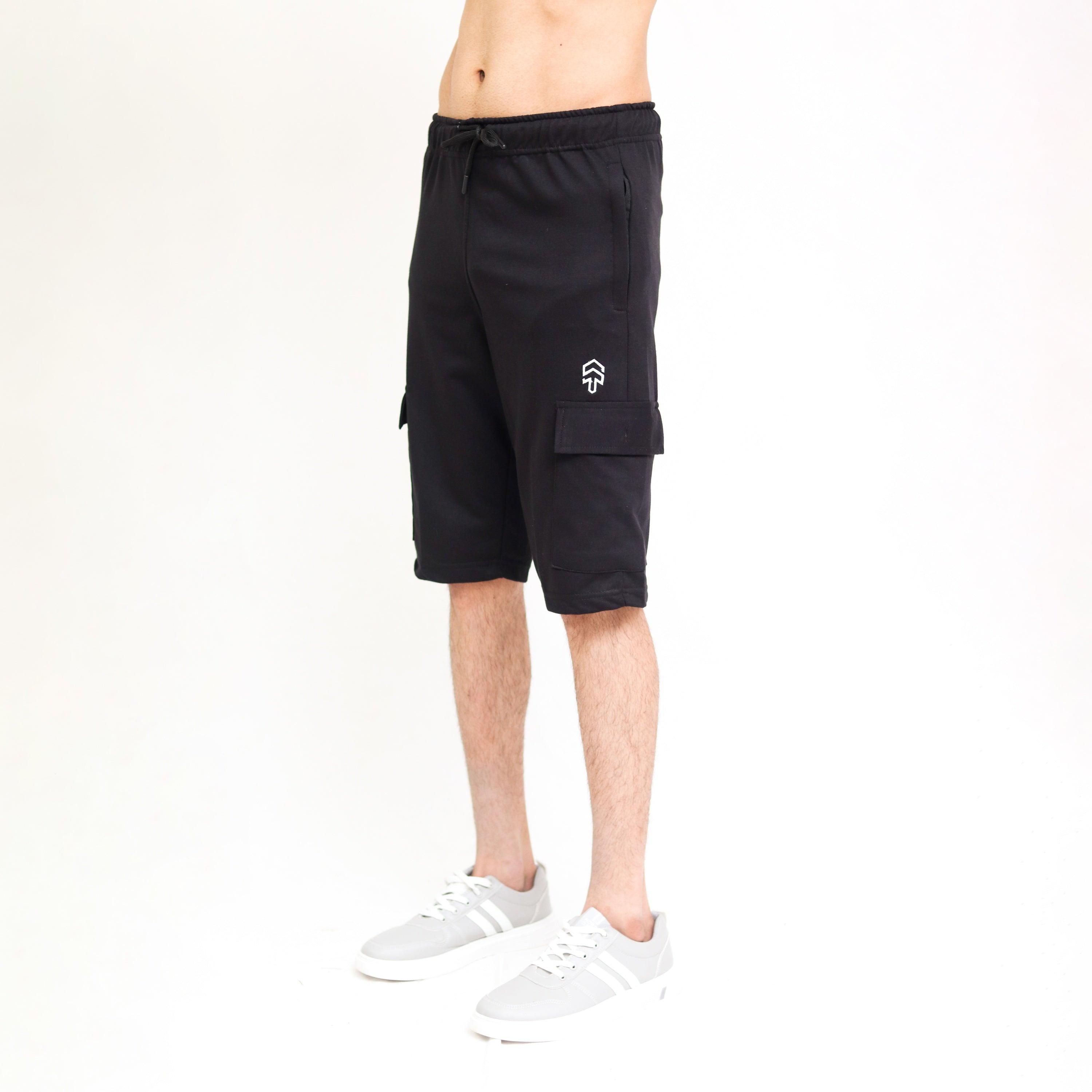 Black Terry Cargo Shorts - Surteez