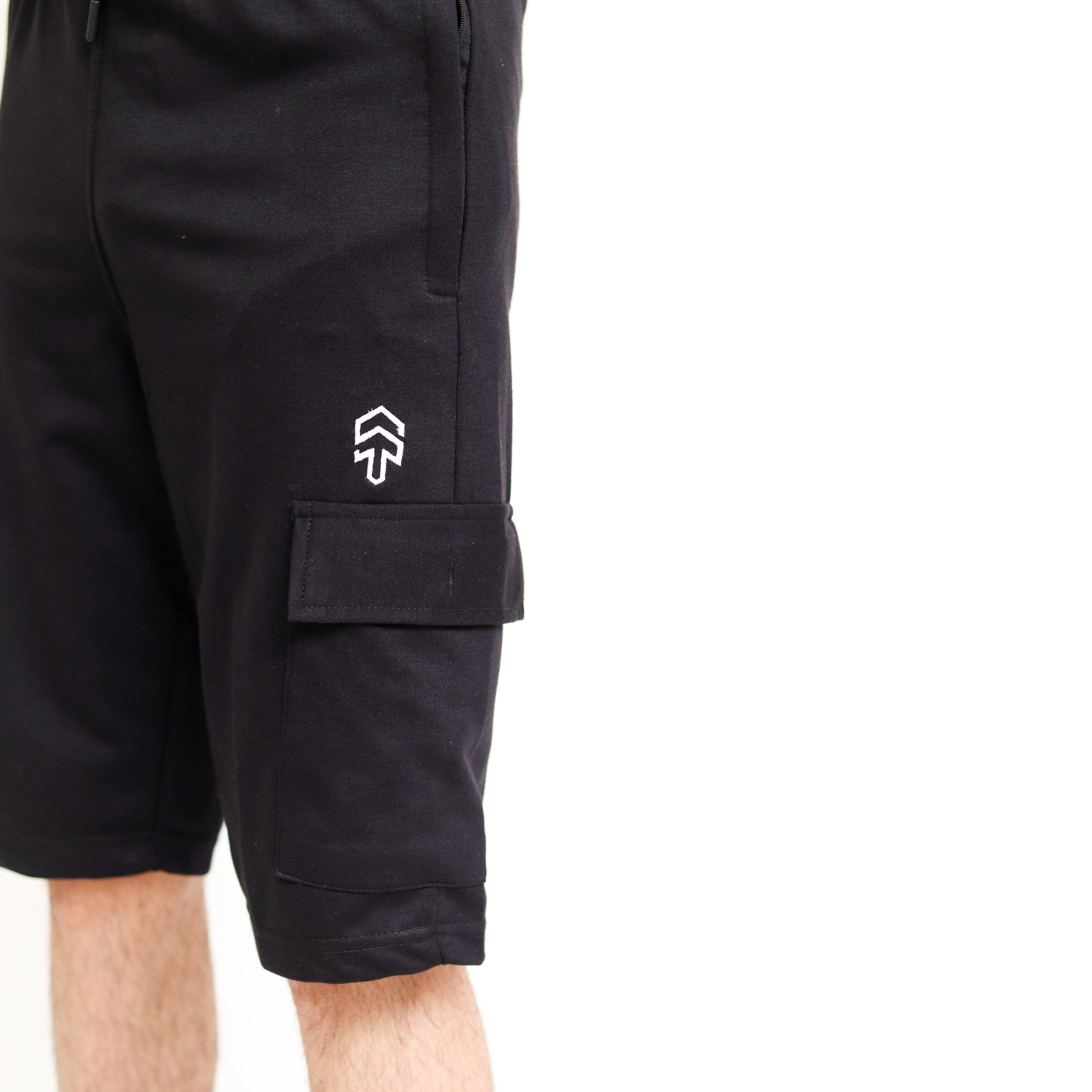 Black Terry Cargo Shorts - Surteez