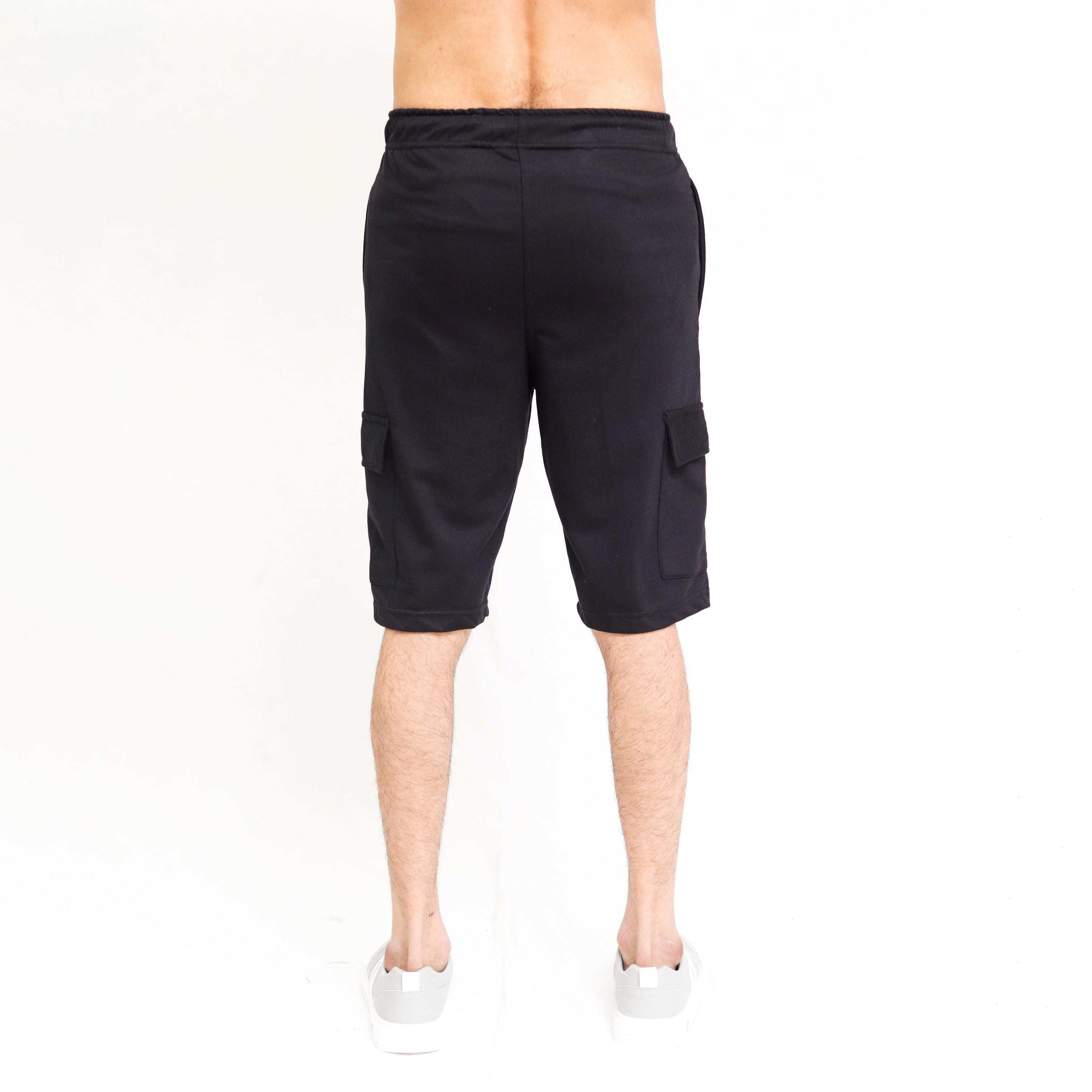 Black Terry Cargo Shorts - Surteez