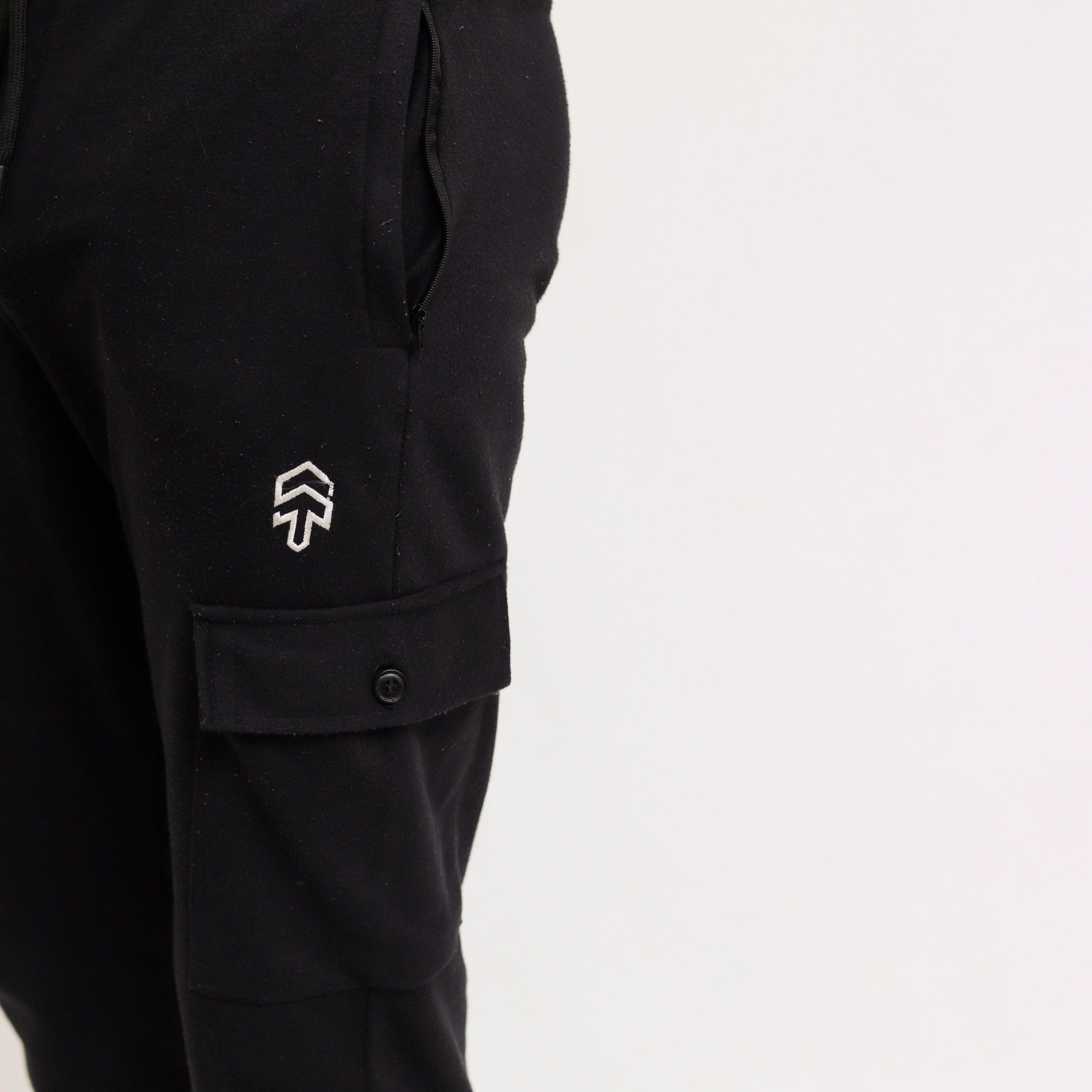 Black Terry Cargo Trouser - Surteez