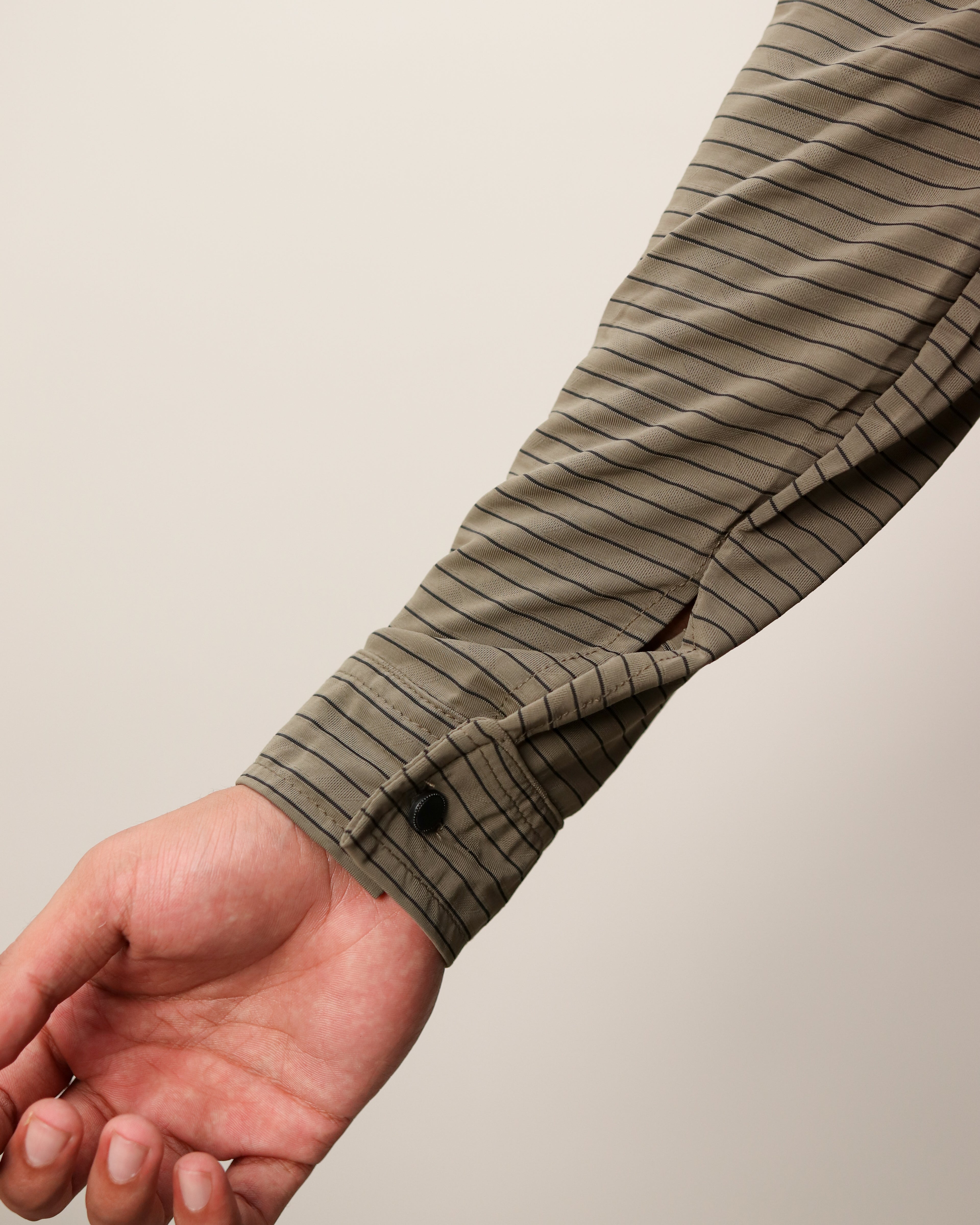 Lycra Textured Lines Shirt - Olive