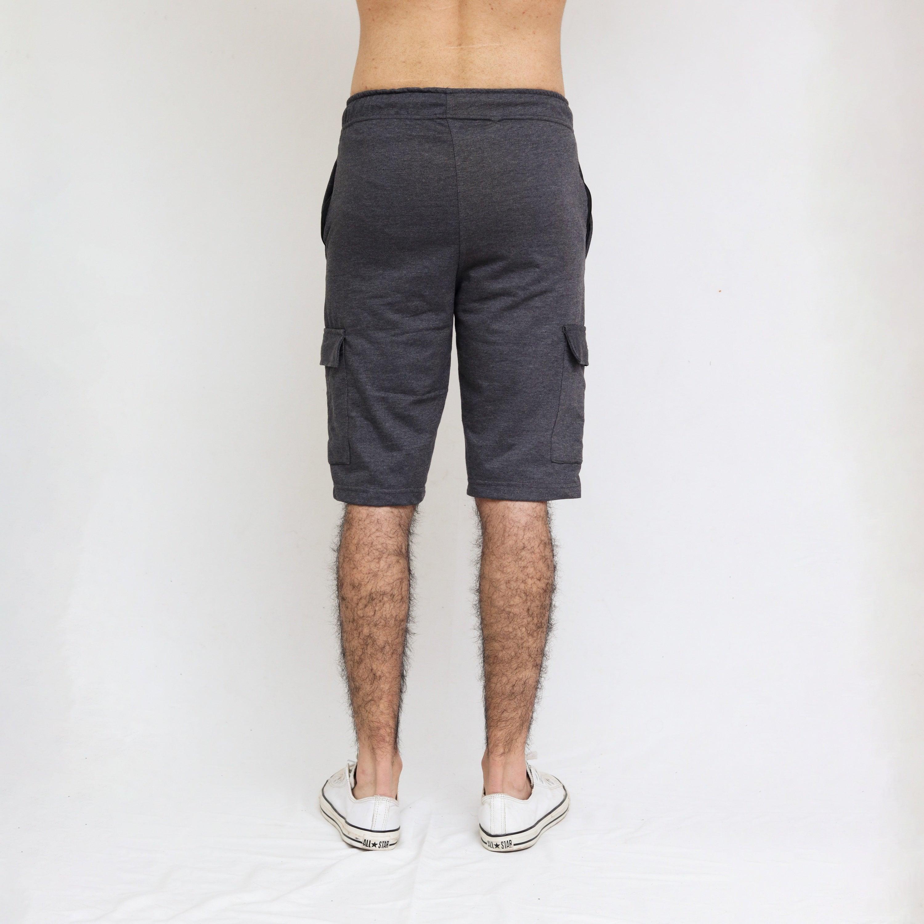 Charcoal Terry Cargo Shorts - Surteez