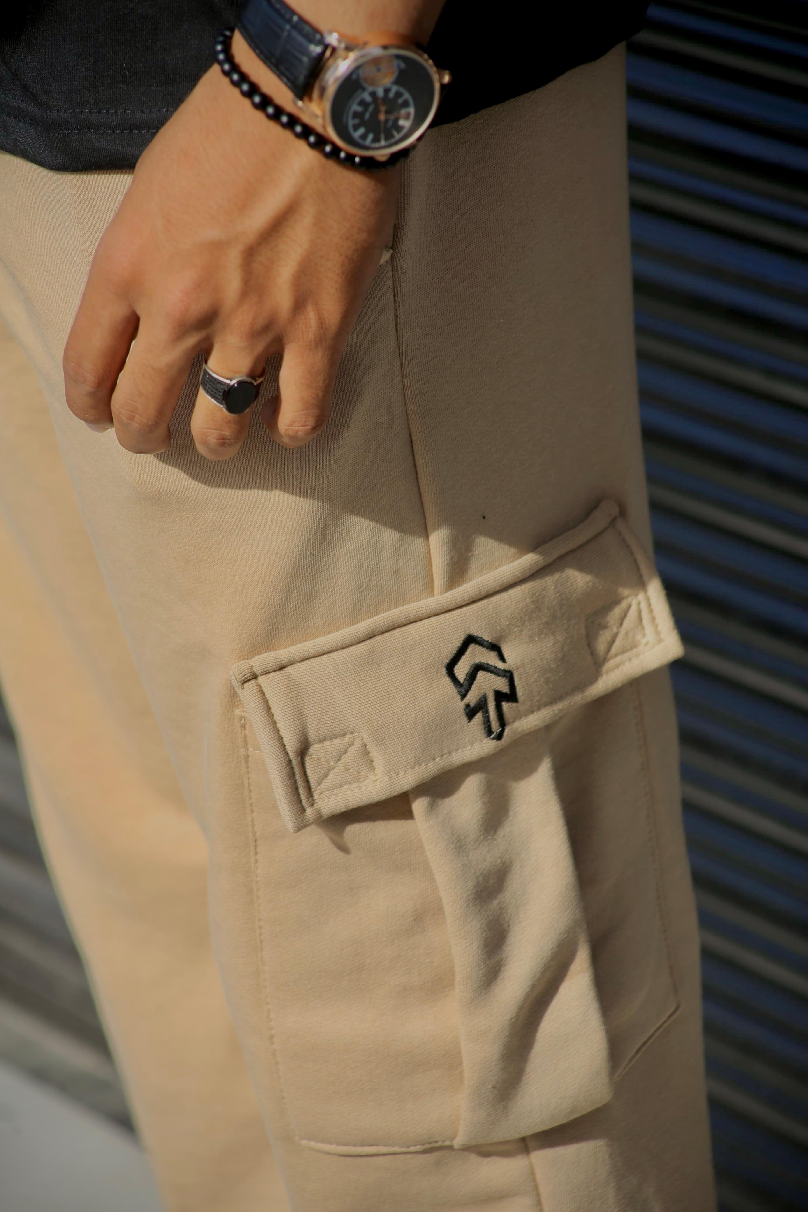 Khaki Cargo Baggy Trouser - Surteez