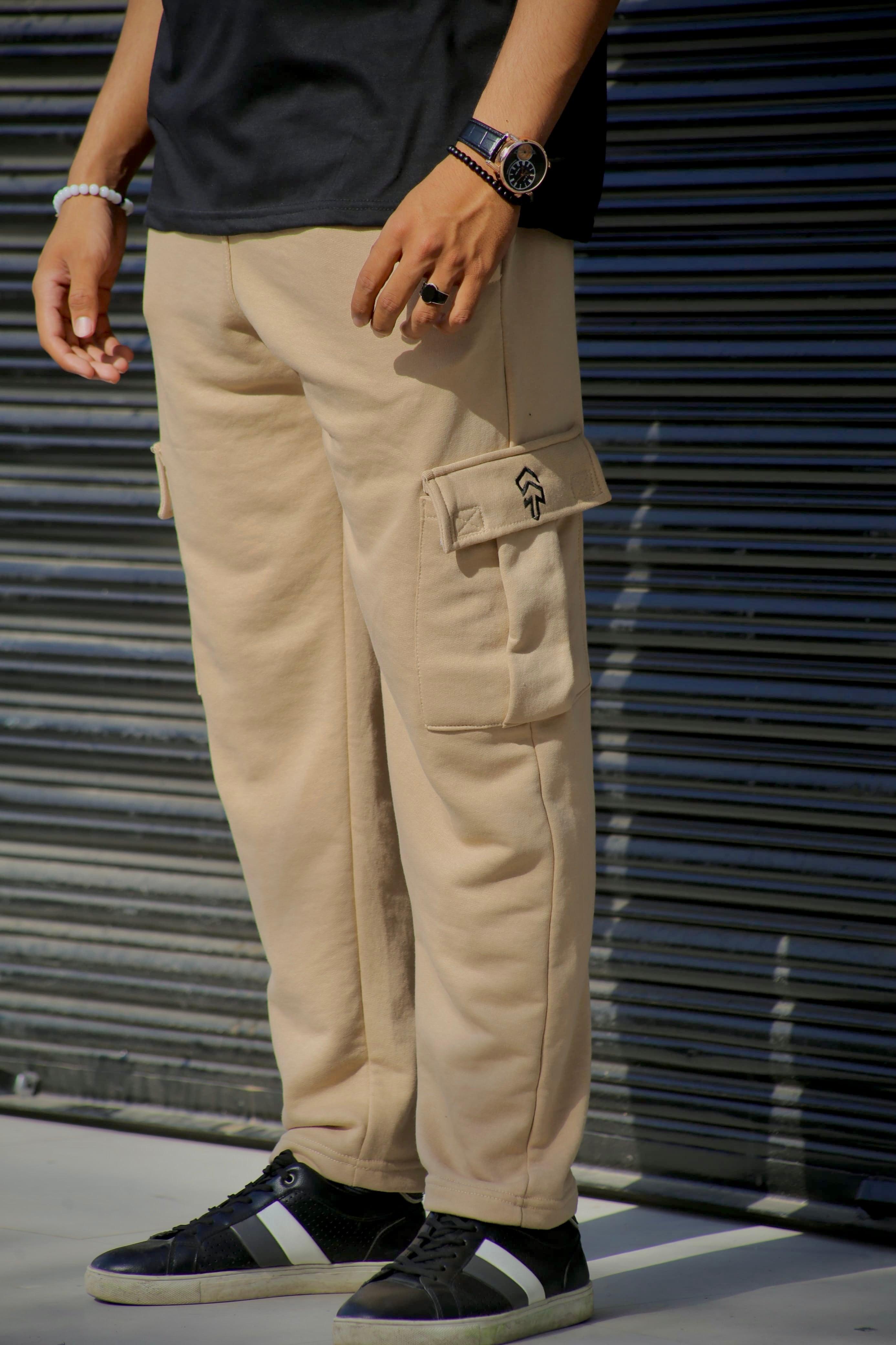 Khaki Cargo Baggy Trouser - Surteez