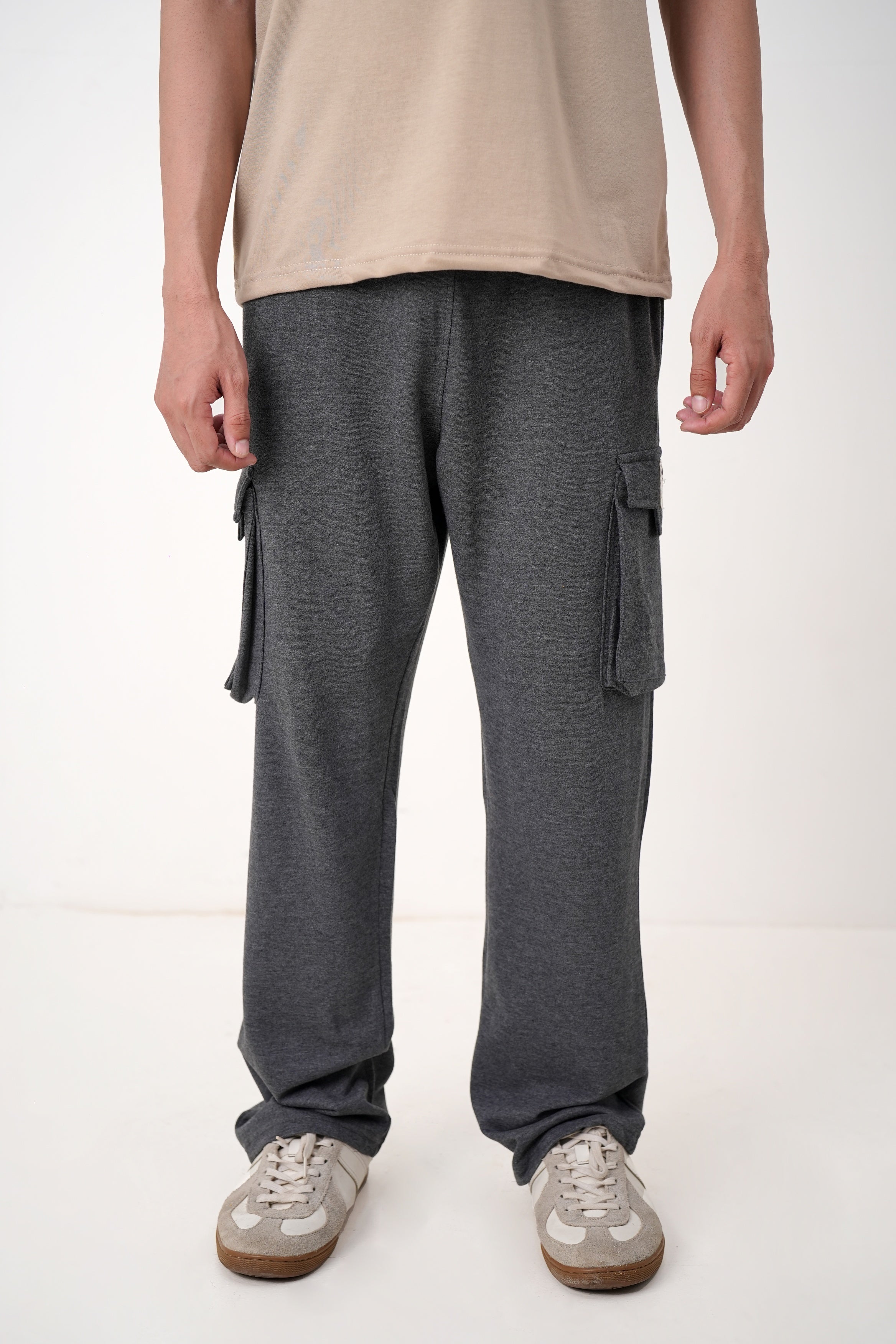 Charcoal Cargo Baggy Trouser