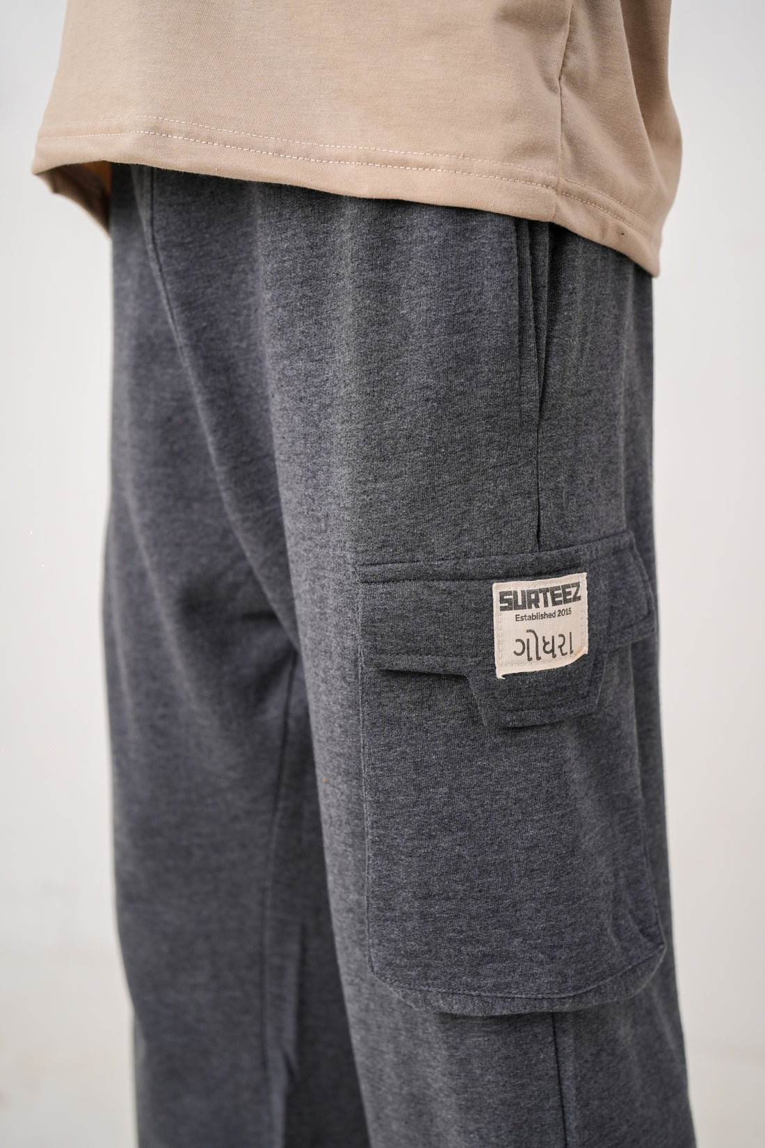 Charcoal Cargo Baggy Trouser