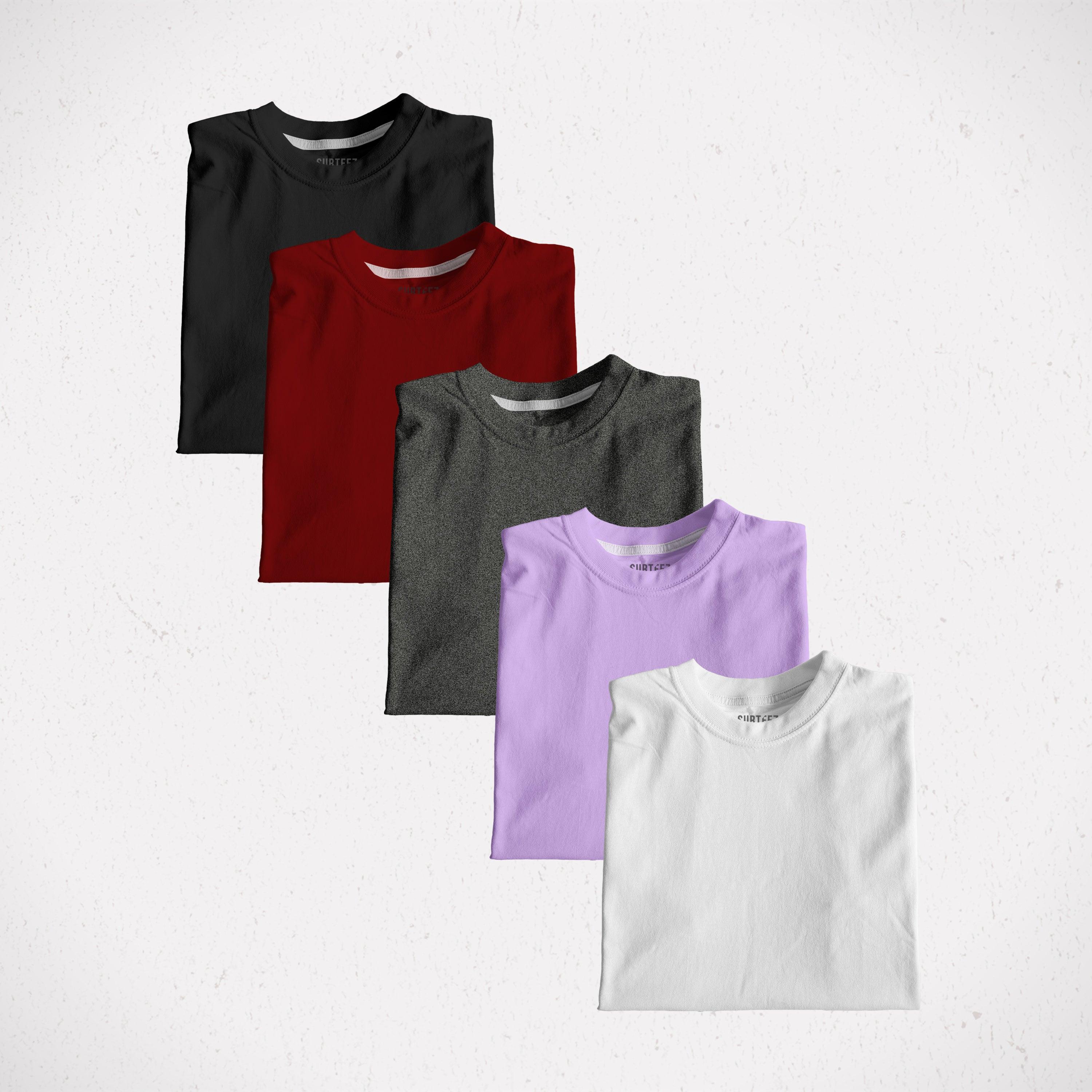 Any Pack of 5 Basic Tees - Surteez