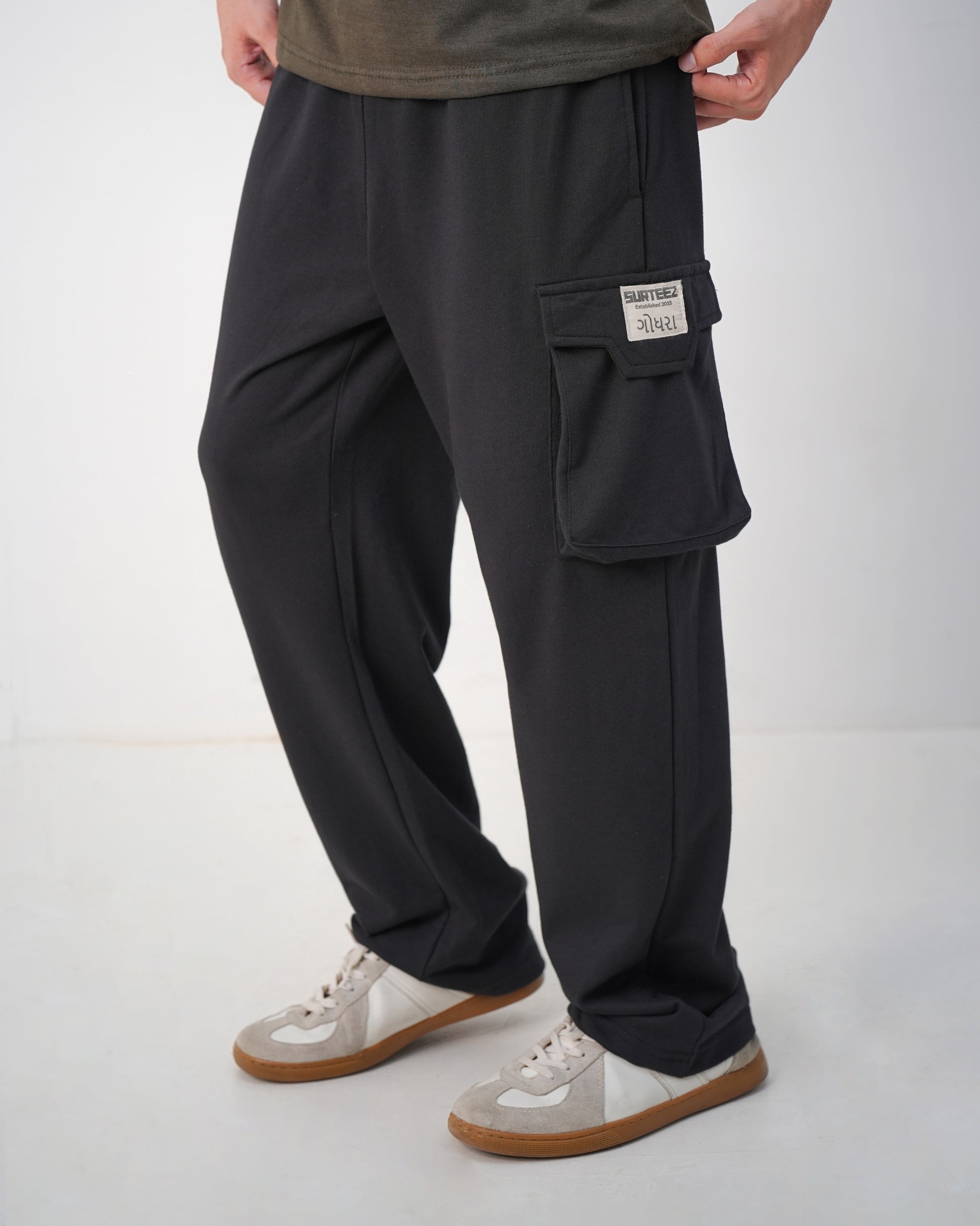 Black Cargo Baggy Trouser