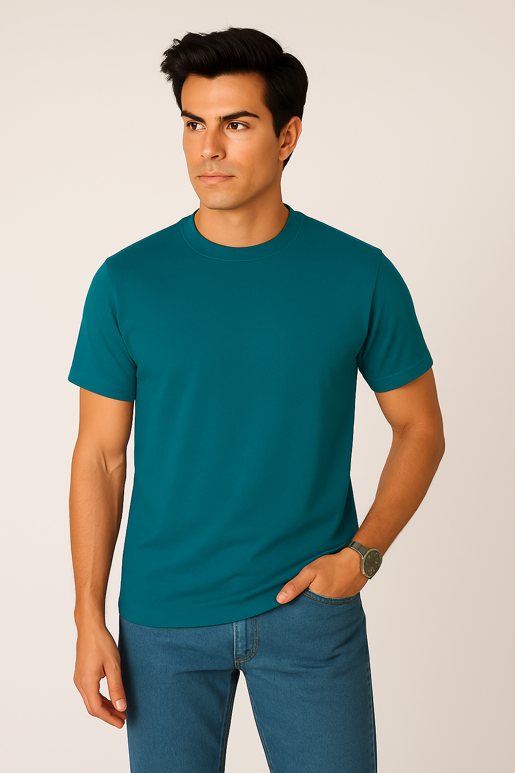 Crystal Teal Basic Tee
