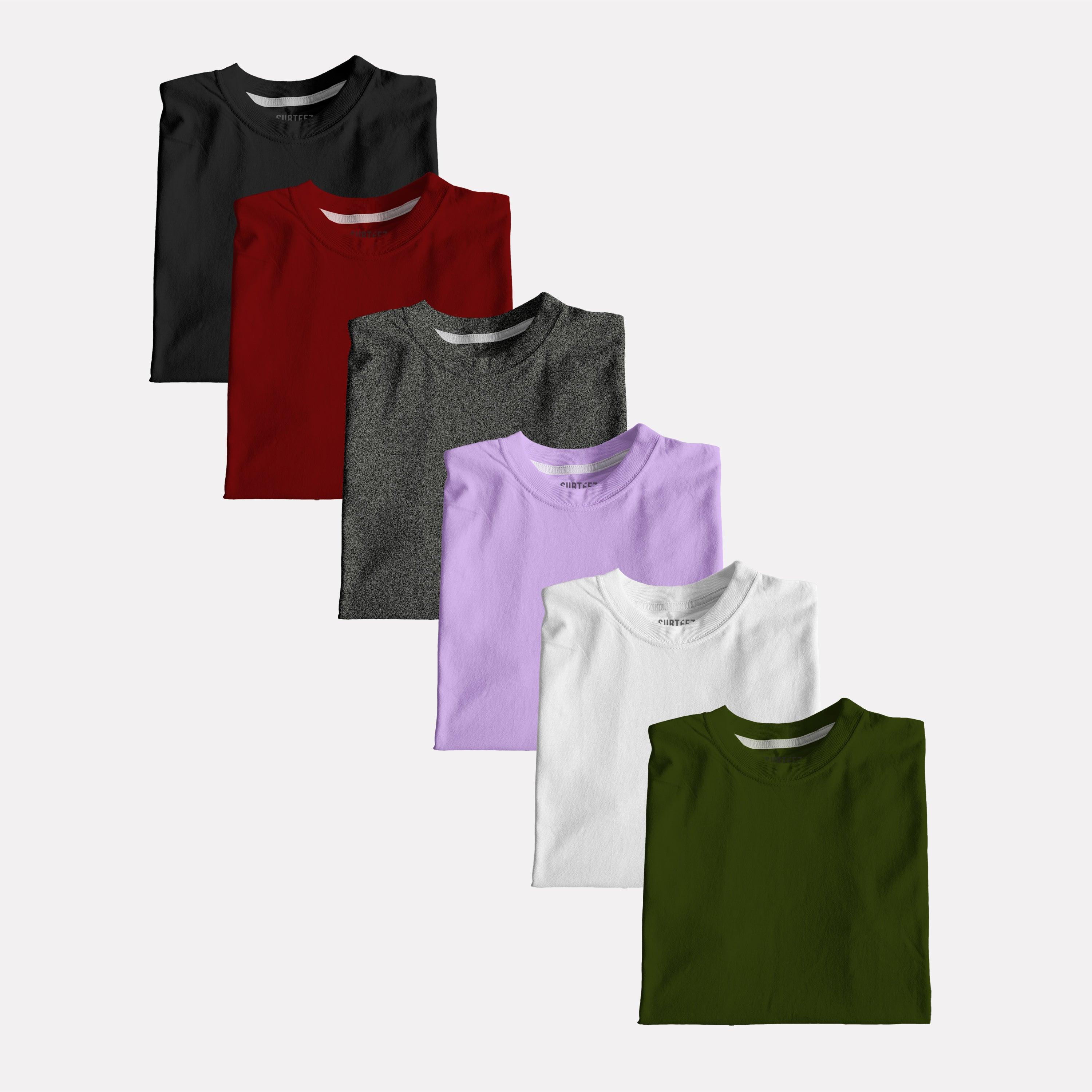 Any Pack of 6 Basic Tees - Surteez