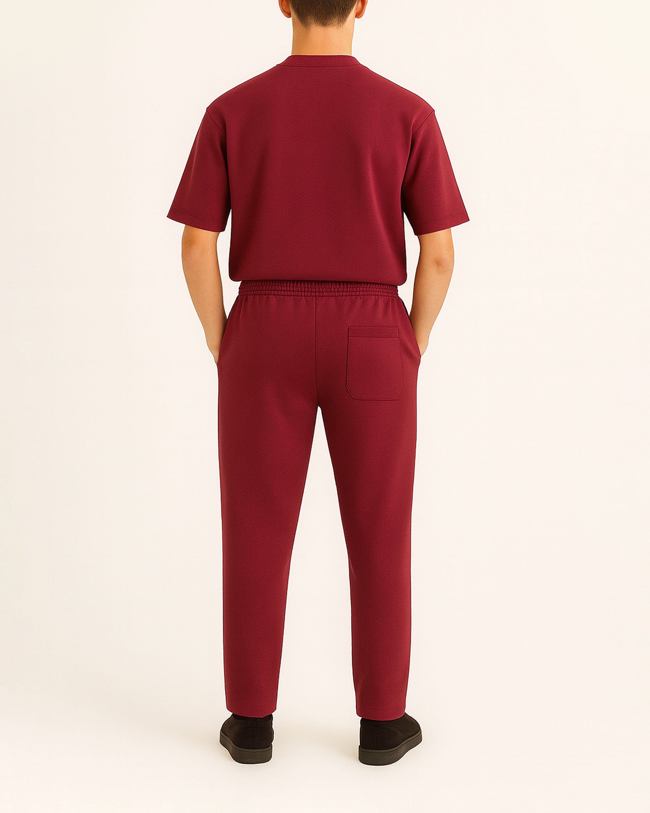 MAROON INTERLOCK CO ORD SET