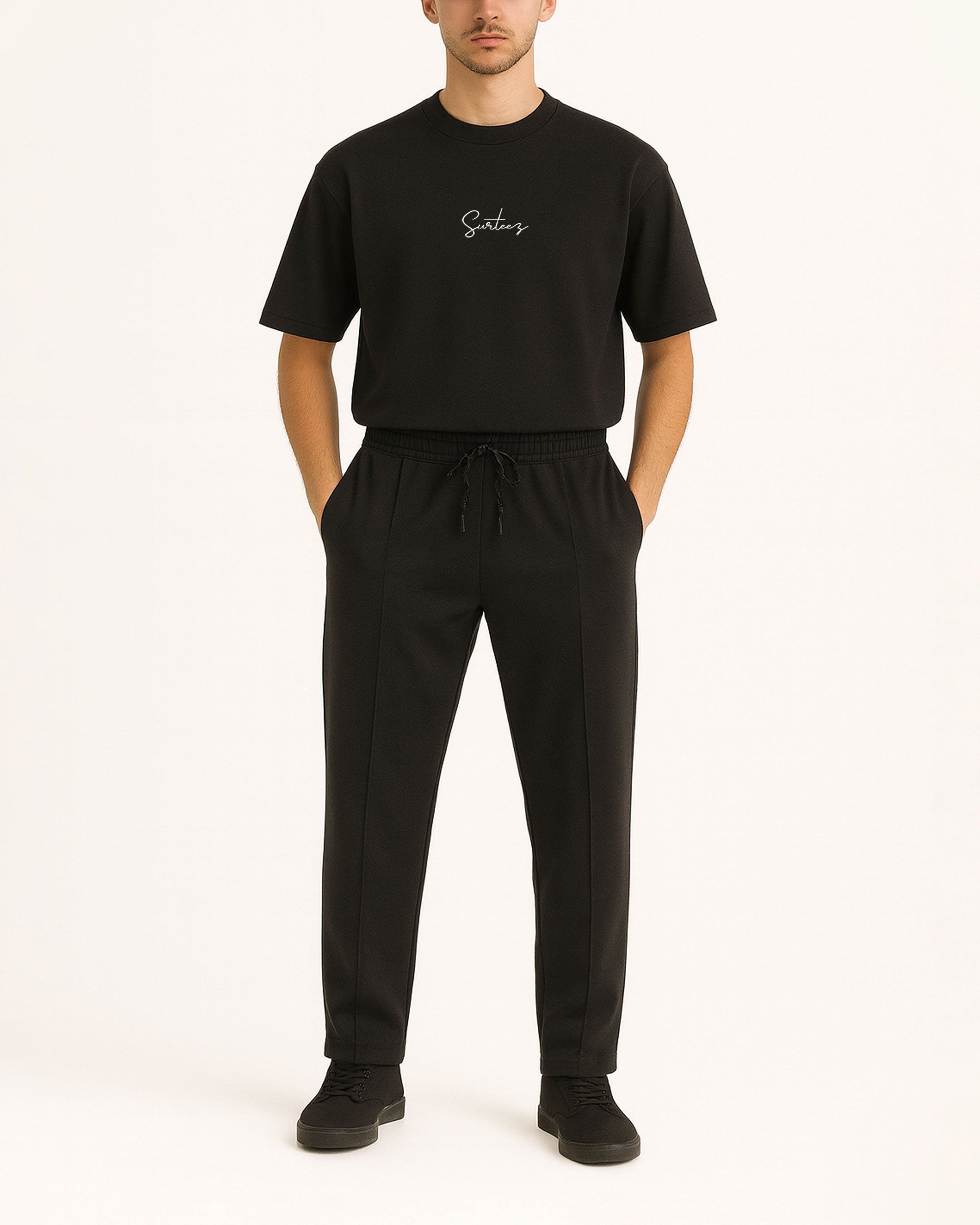 BLACK INTERLOCK CO ORD SET