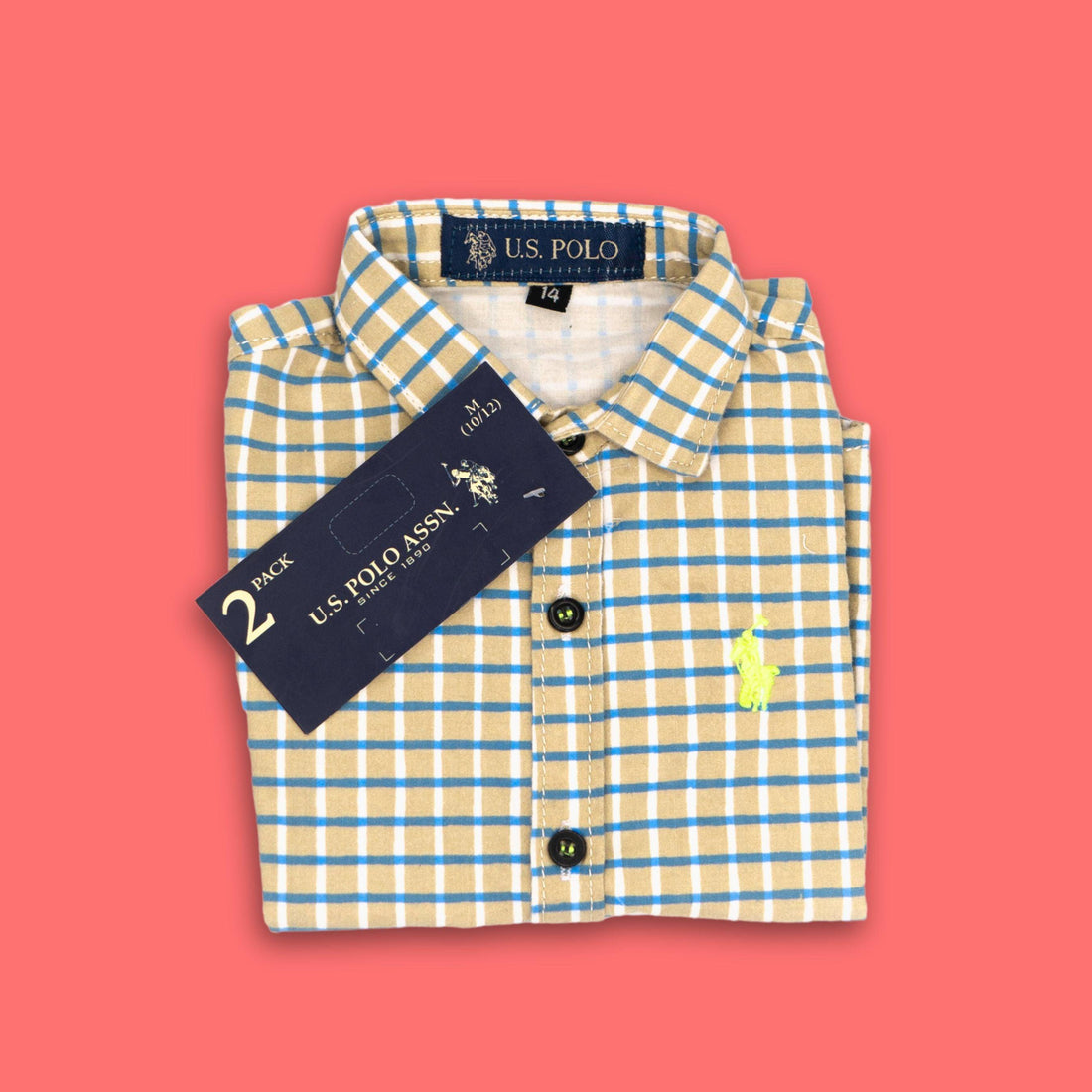 Blue Check Cotton Shirt - Surteez
