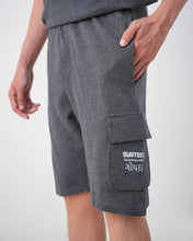 Charcoal Terry Cargo Shorts
