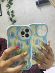 Blue tulips phone case
