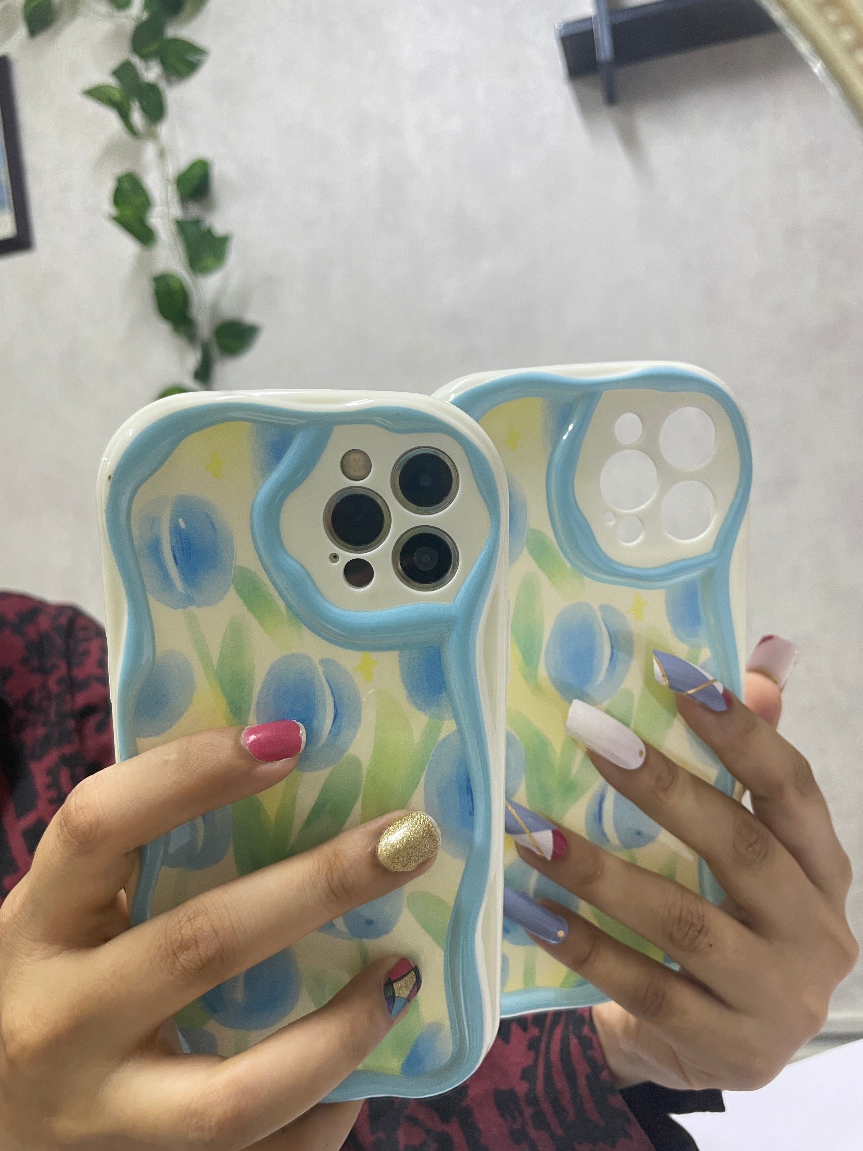 Blue tulips phone case