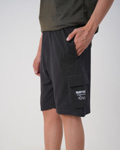 Black Terry Cargo Shorts