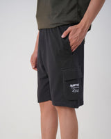 Black Terry Cargo Shorts