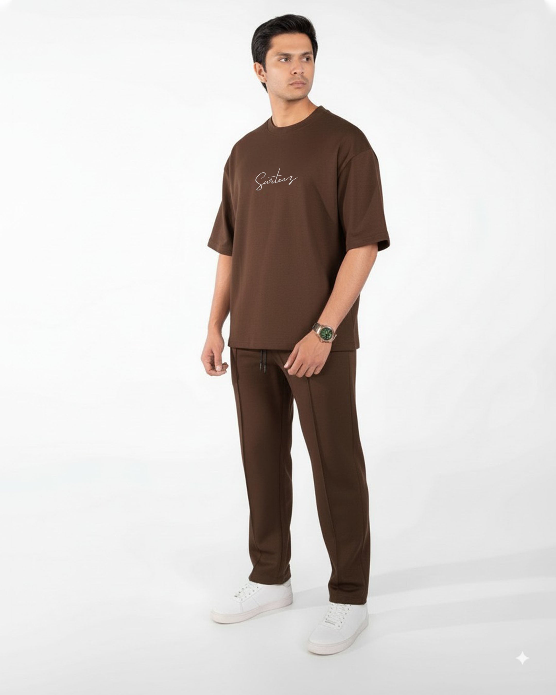 Dark Brown Interlock Co-ord Set