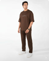 Dark Brown Interlock Co-ord Set