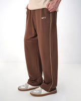 Brown Straight Piping Trouser