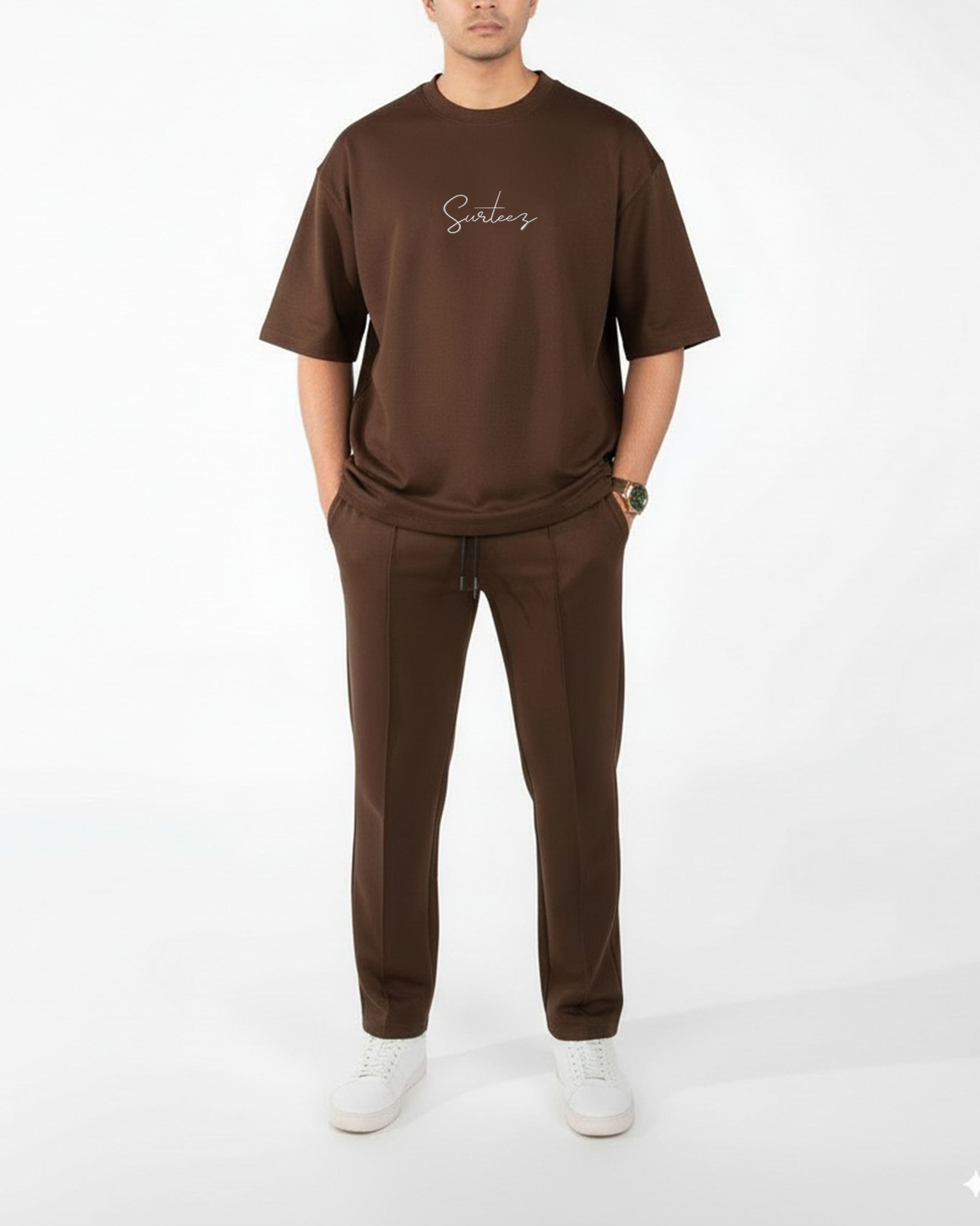 Dark Brown Interlock Co-ord Set