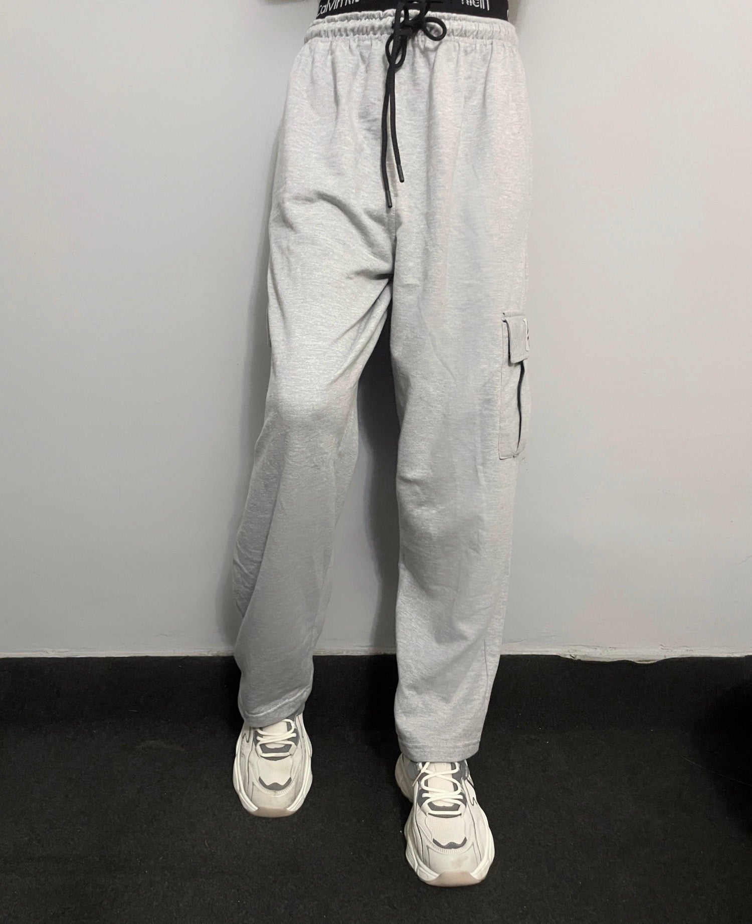 Heather Grey Cargo Baggy Trouser - Surteez