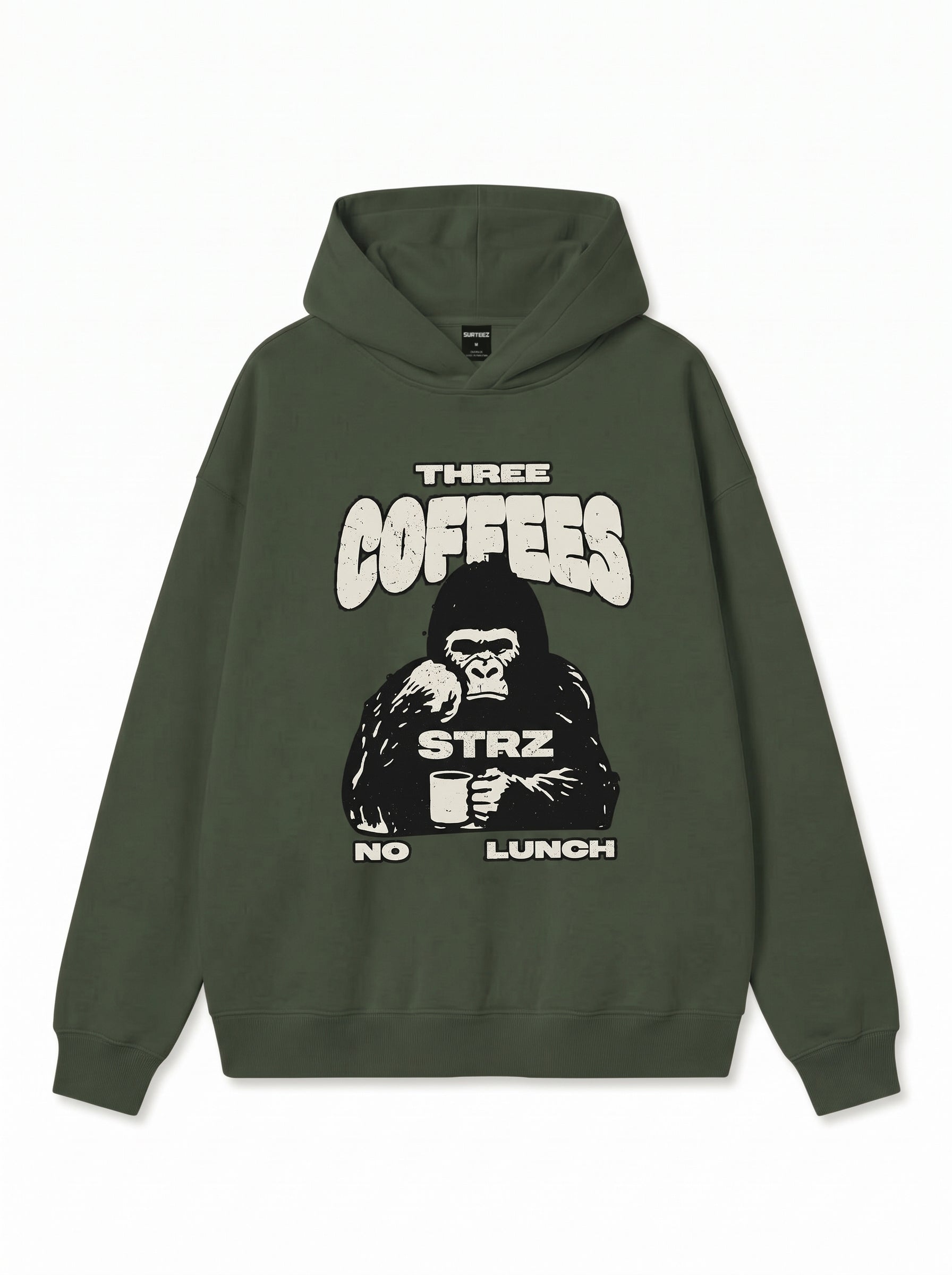 Oversize Three Coffee Hoodie