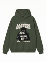 Oversize Three Coffee Hoodie