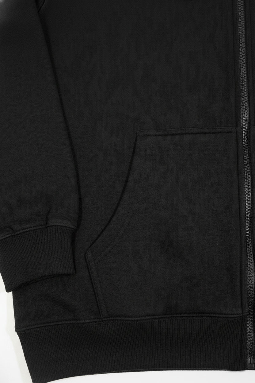 Black Zipper Hoodie