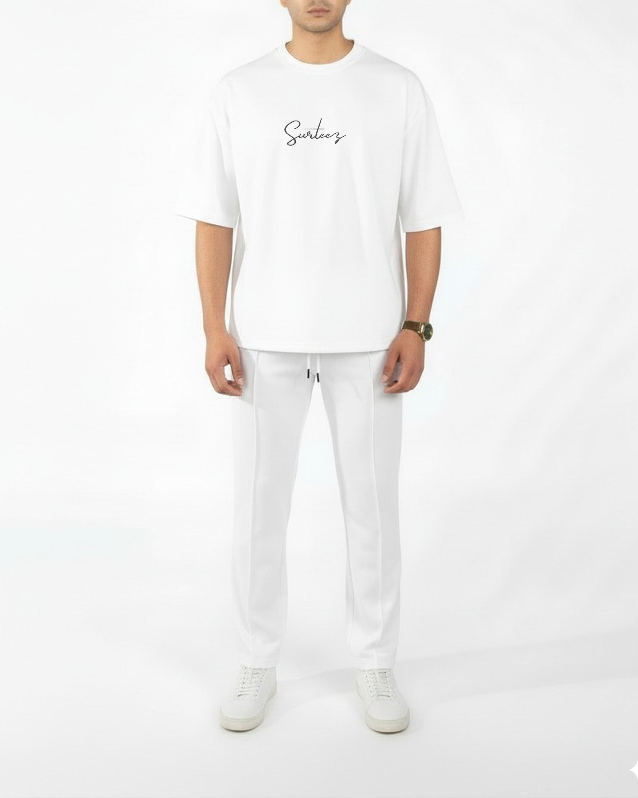 White Interlock Co-ord Set