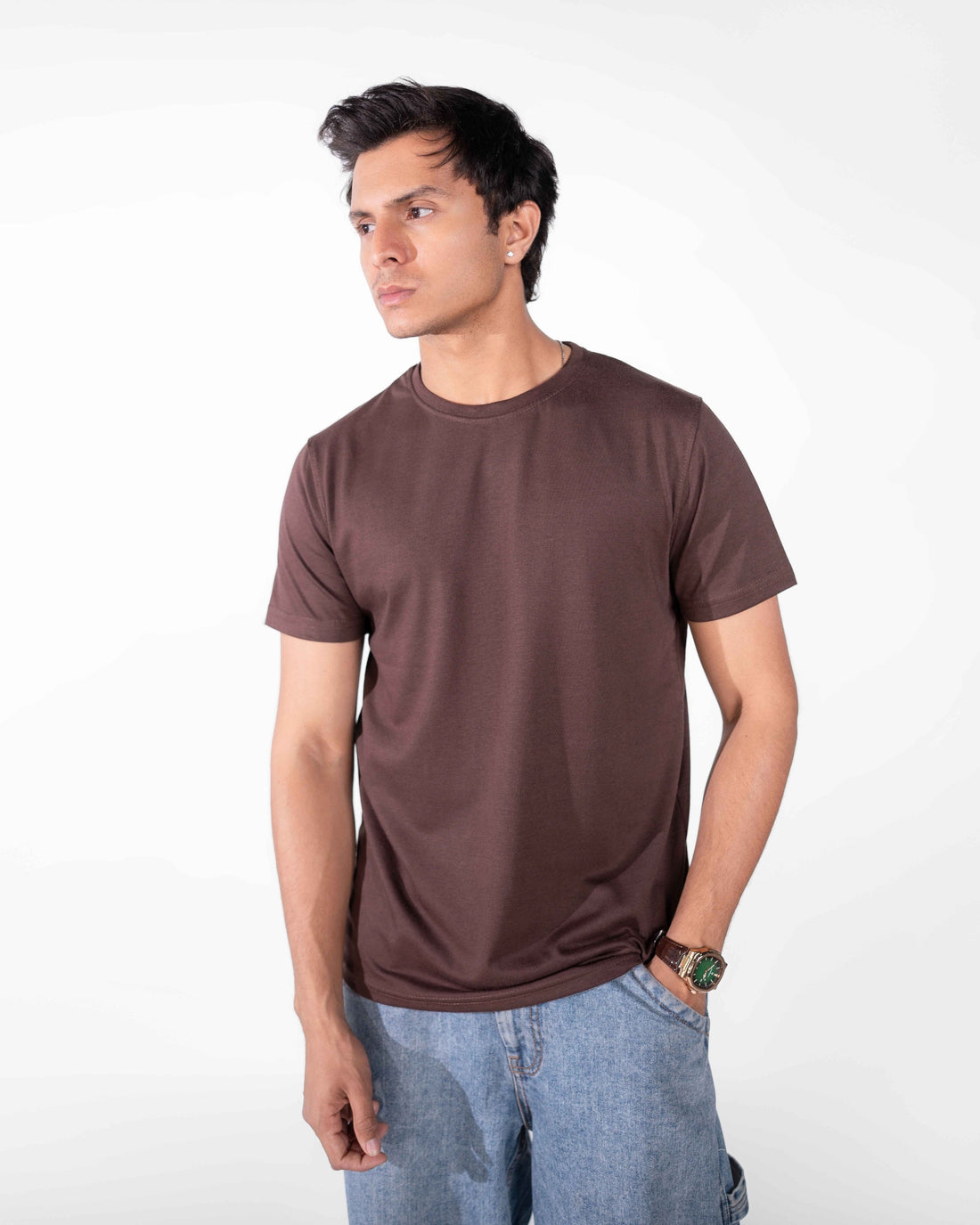 Dark Brown Basic Tee