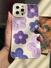 White Floral Mobile Case